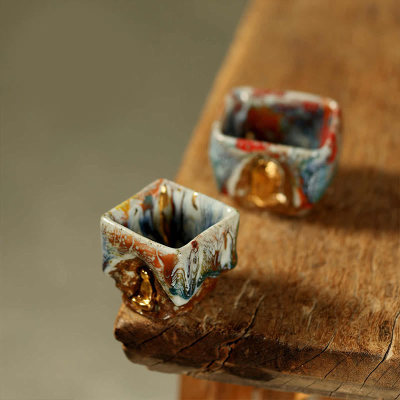 Teetasse Mit Henkel Buddha Dunhuang Keramik 2er Set