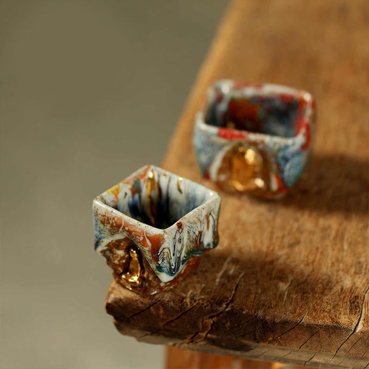 Teetasse Mit Henkel Buddha Dunhuang Keramik 2er Set