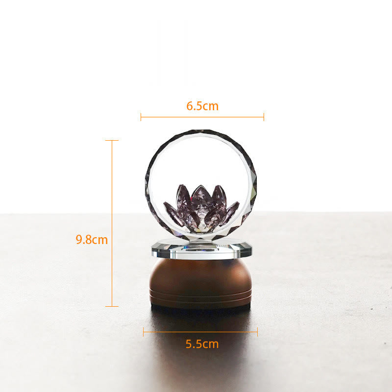 Figur Lotus Kupfer Neubeginn Aluminiumsockel Klein Akku