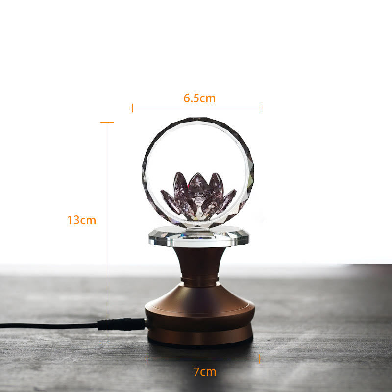 Figur Lotus Kupfer Neubeginn Aluminiumsockel Mittel Netzbetrieb