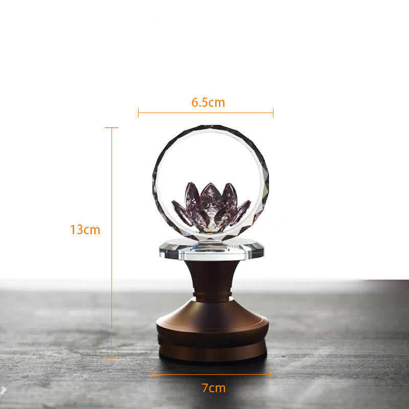 Figur Lotus Kupfer Neubeginn Aluminiumsockel Mittel Akku