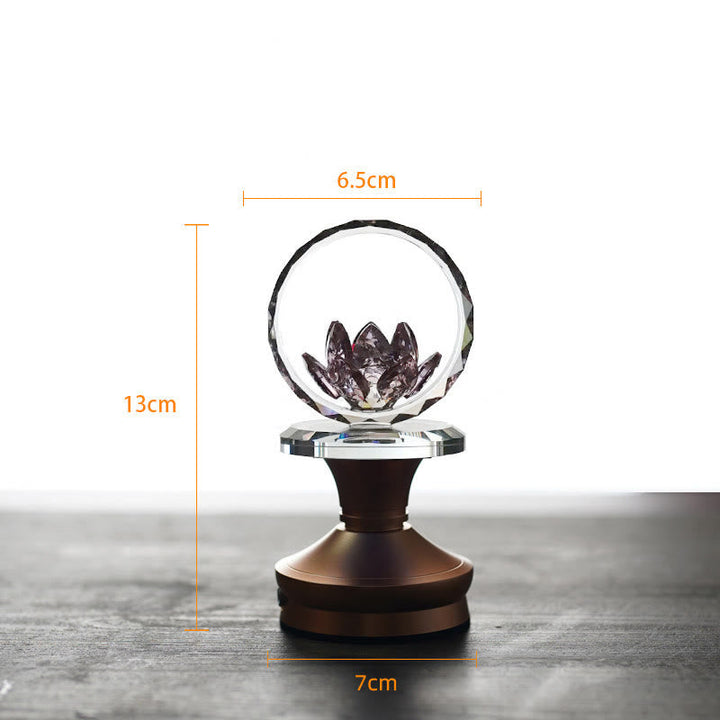 Figur Lotus Kupfer Neubeginn Aluminiumsockel Mittel Akku