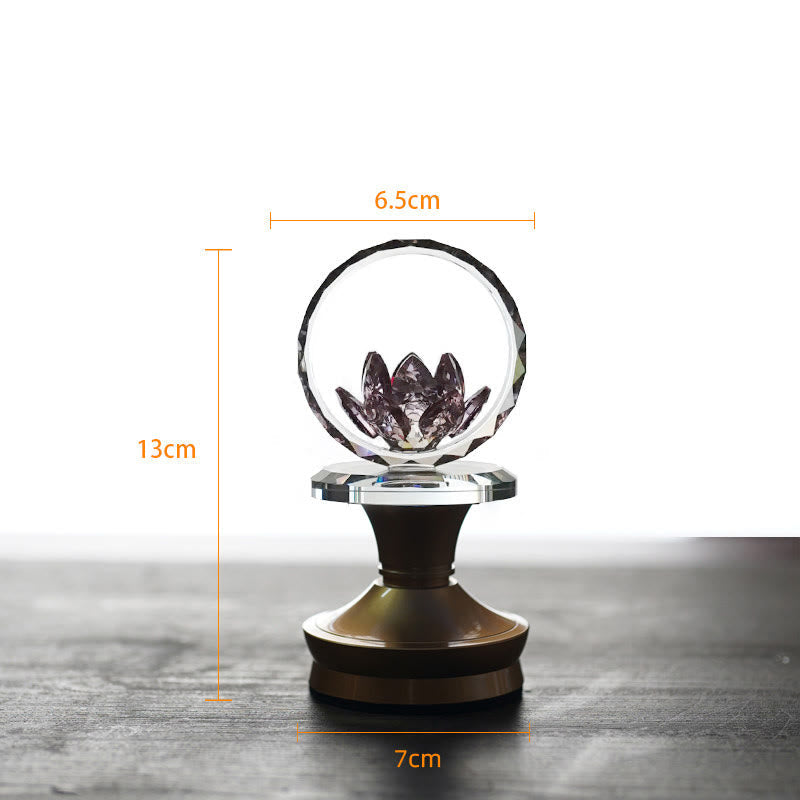 Figur Lotus Kupfer Neubeginn Messingsockel Mittel Akku