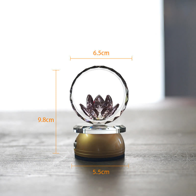 Figur Lotus Kupfer Neubeginn Messingsockel Klein Akku