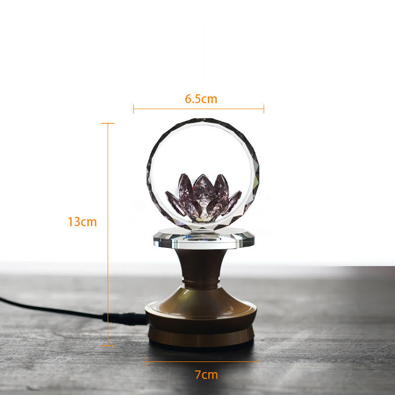 Figur Lotus Kupfer Neubeginn Messingsockel Mittel Netzbetrieb