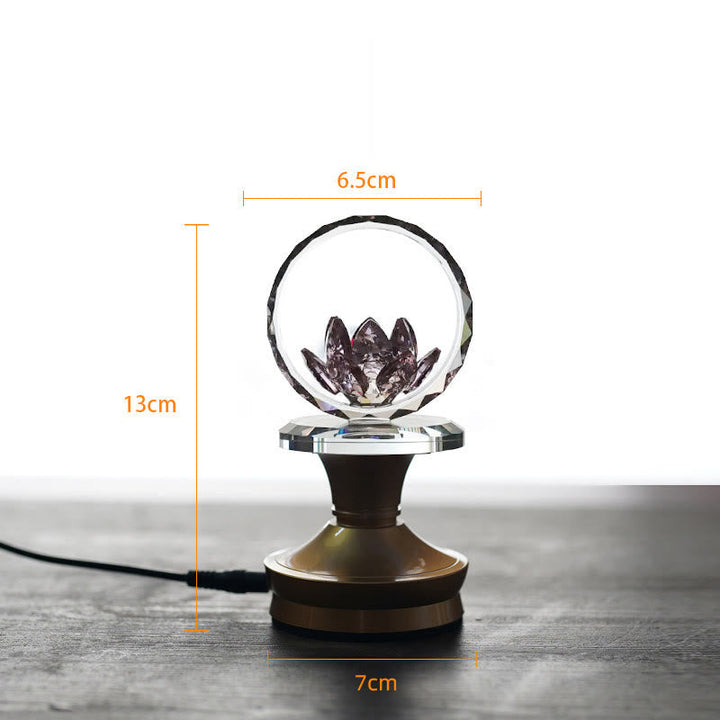 Figur Lotus Kupfer Neubeginn Messingsockel Mittel Netzbetrieb