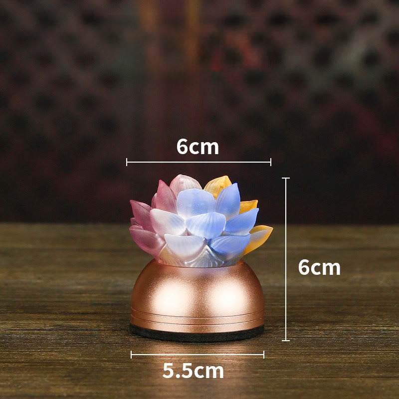 Figur Lotus Liuli Kupfer Neubeginn Bunt Aufladbar