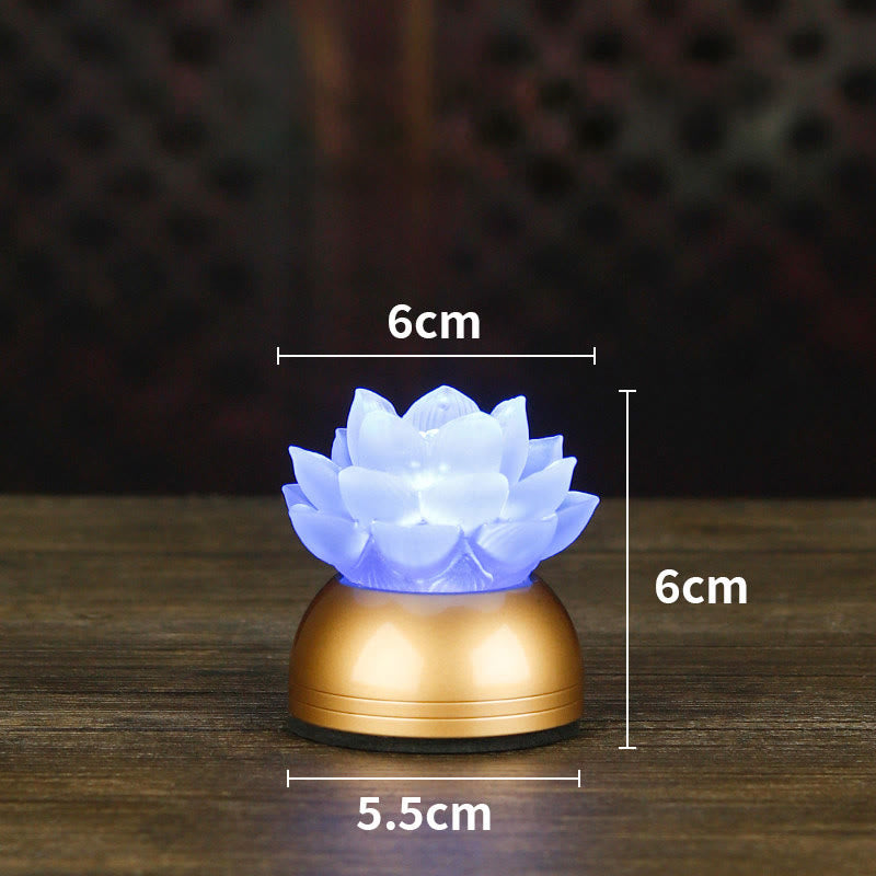 Figur Lotus Liuli Kupfer Neubeginn Kupfer Kornblumenblau Aufladbar