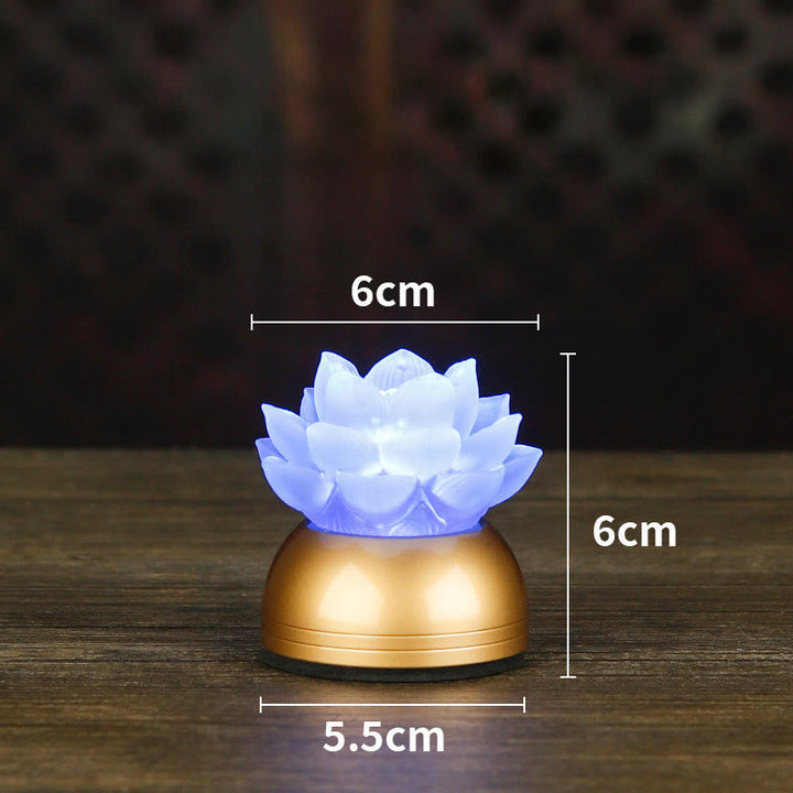 Figur Lotus Liuli Kupfer Neubeginn Kupfer Kornblumenblau Aufladbar