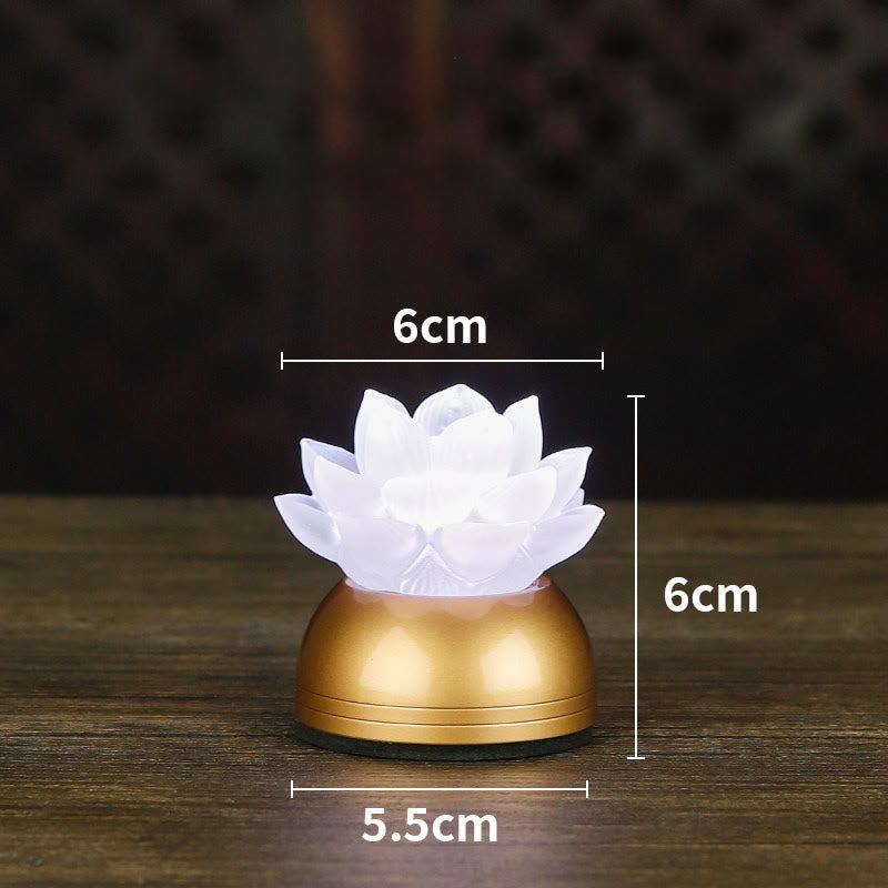 Figur Lotus Liuli Kupfer Neubeginn Kupfer Weiß Aufladbar