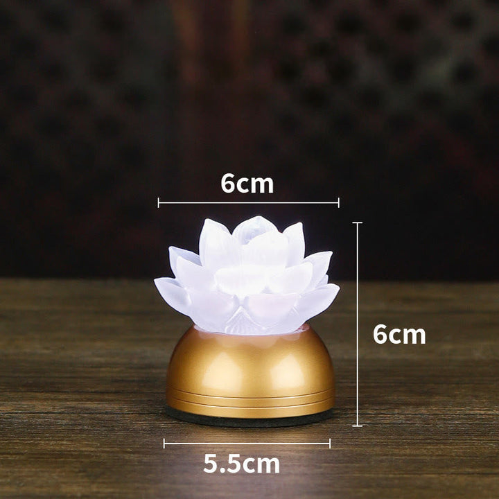 Figur Lotus Liuli Kupfer Neubeginn Kupfer Weiß Aufladbar