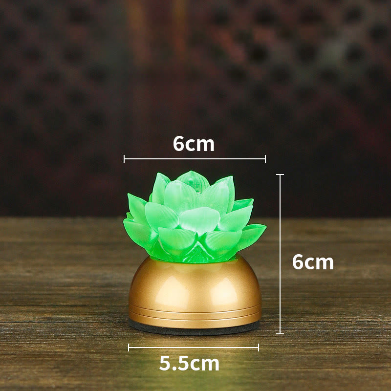 Figur Lotus Liuli Kupfer Neubeginn Kupfer Grün Aufladbar
