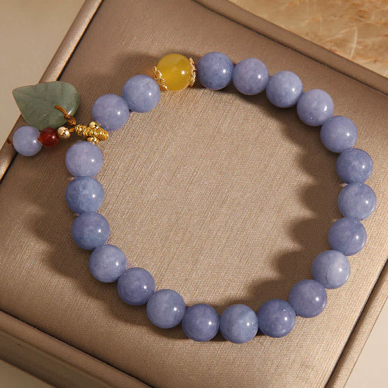 Armband Aquamarin Jade Heilung lila Perlen gold Schmuck elegant