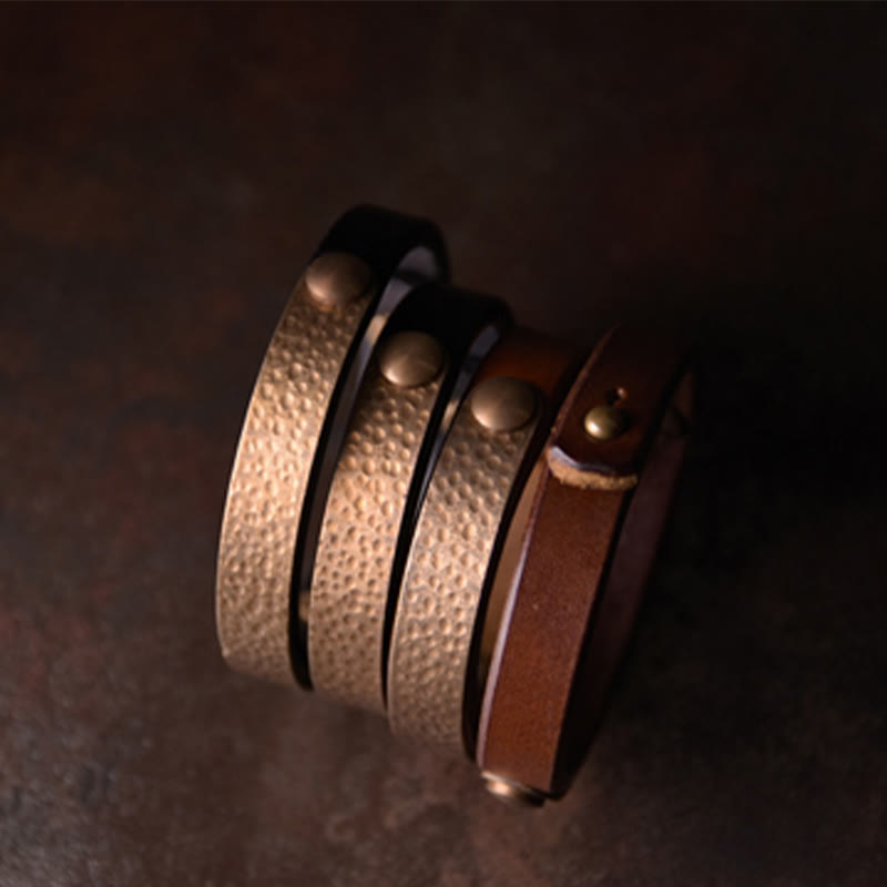 Kupfer Armband Wohlstand Harmonie am Handgelenk elegante Naturstein Perlen