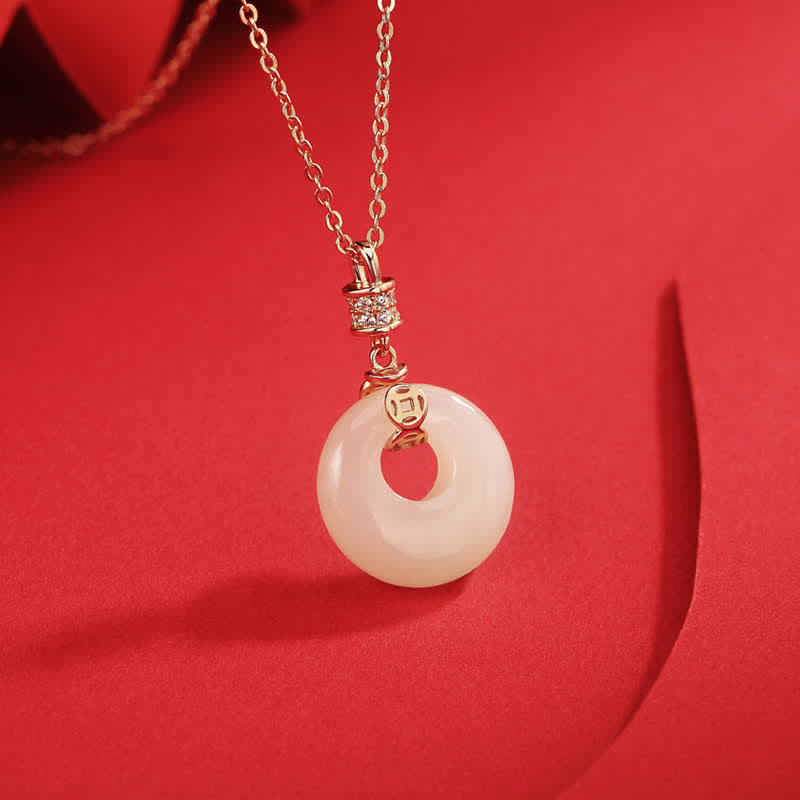 Kette rosenquarz donut – liebe & harmonie