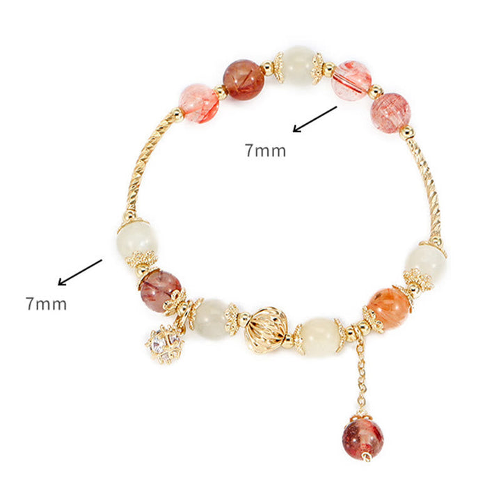 Armband Bunt Rutilquarz Katzenauge