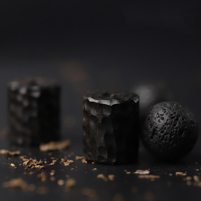 Armband Lava Stein Ebenholz Tigerauge - Heilung