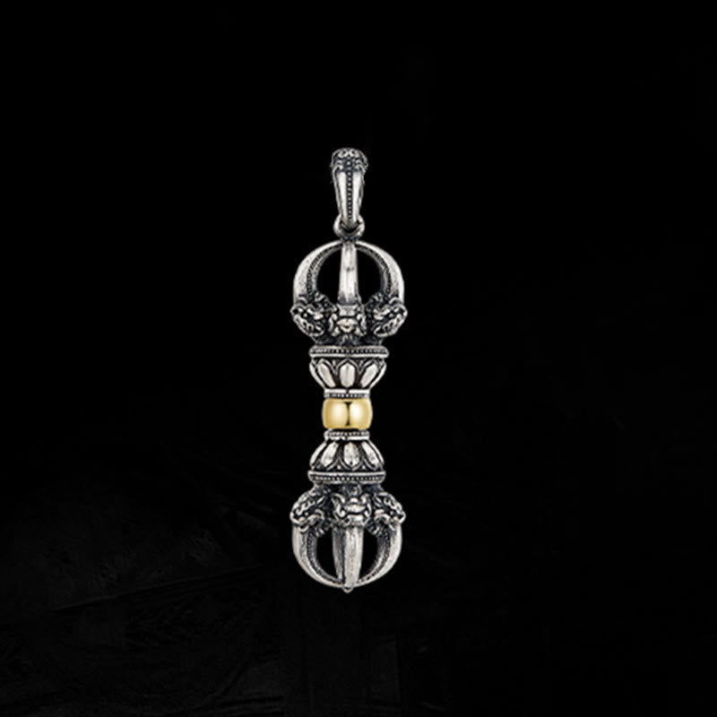 Anhänger Sterling Silber Dorje Vajra – Wohlstand elegantes Design