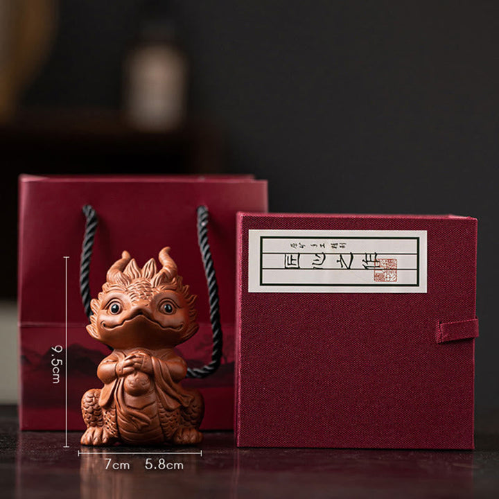 Drachen Figur Little Dragon Girl-Brown(Gift Box)