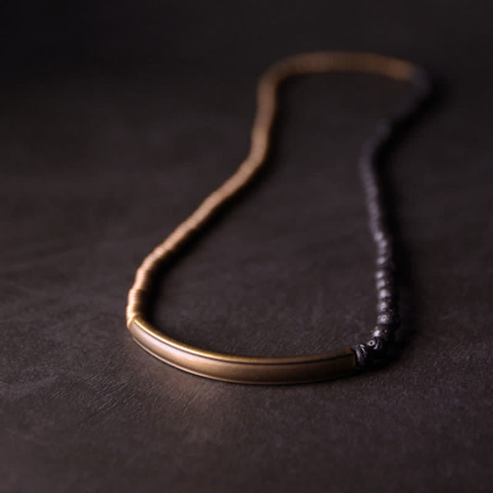 Armband Lava Rock Kupfer Schwarz Minimalistisch