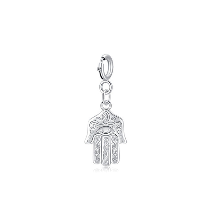 Hamsa Hand Anhänger 925er Silber Auge Glück Sterlingsilber