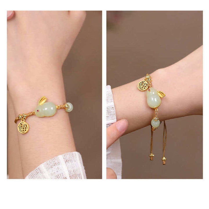 Armband Hetian Jade Hase - Glück Segen Wohlstand