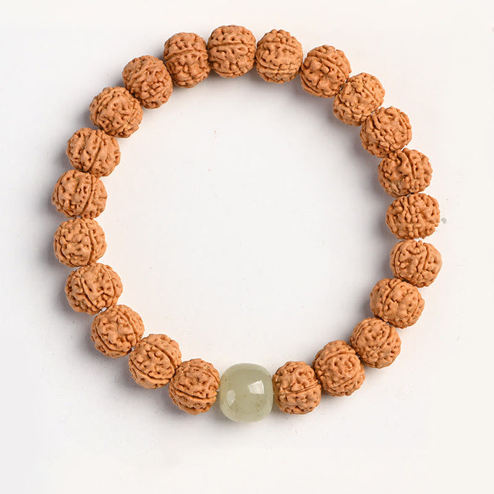 Armband Bodhi – Wohlstand mit hellgrünem Jade Stein elastisch.