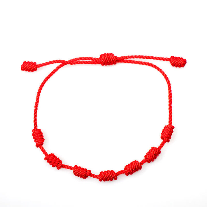 Armband Böses Auge 7 Rotes Band - Schutz 4er Set