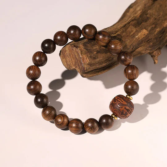 Armband Rosenholz Fu-Zeichen