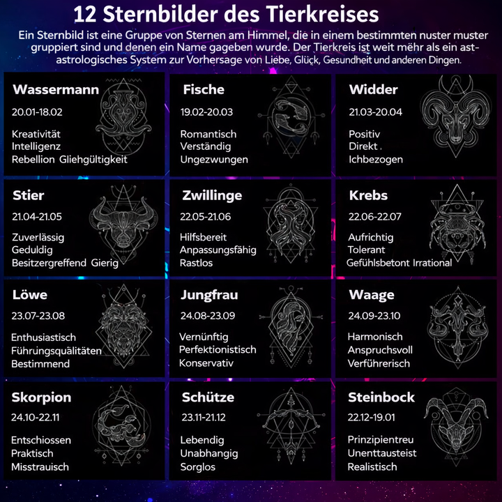 Armband Sternzeichen Weißer Türkis - Reichtum & Glück