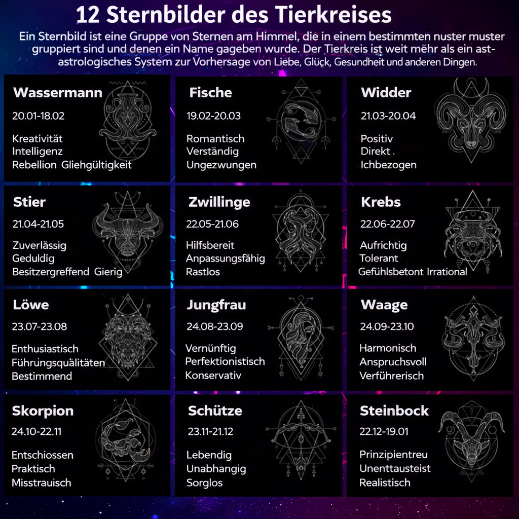 Armband Sternzeichen Schwarzer Onyx