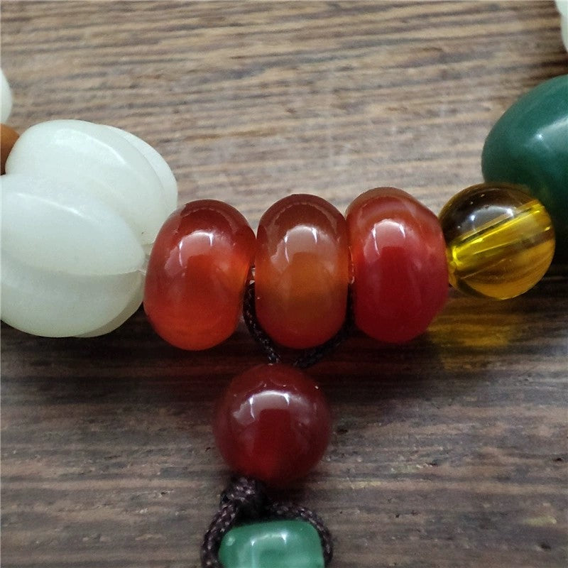 Armband Achat Bodhi – Harmonie mit roten Achaten Natursteinen elastisch