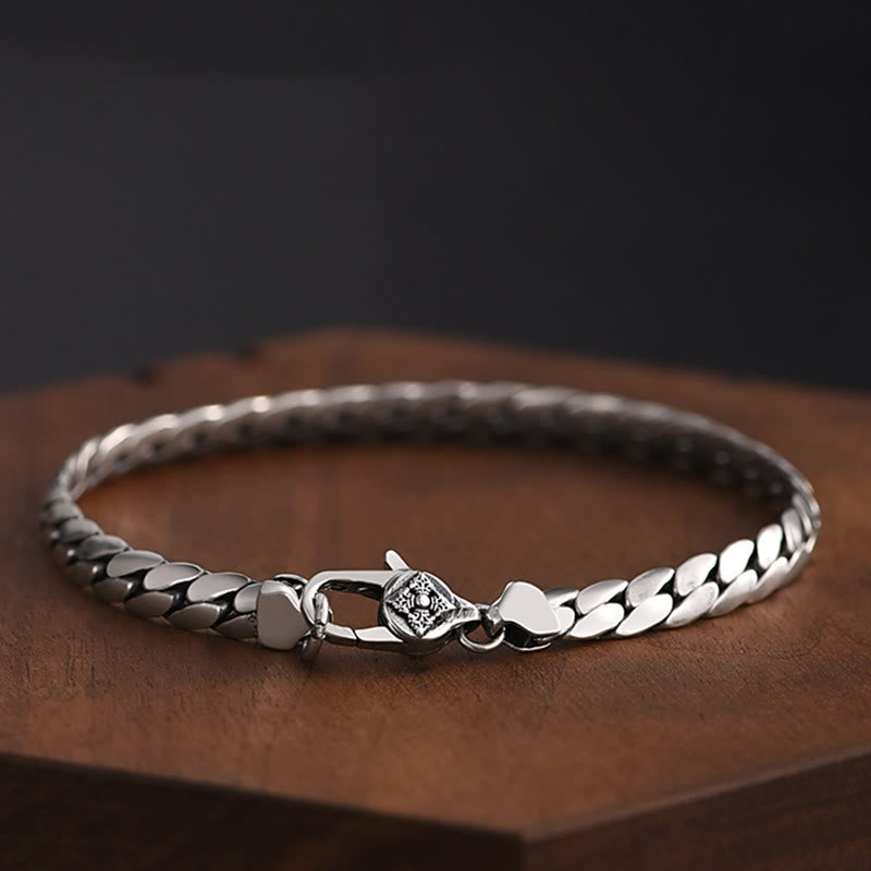 Silbernes Armband Kupfer – Stärke Energie mit Kettenglied Design und Verschluss