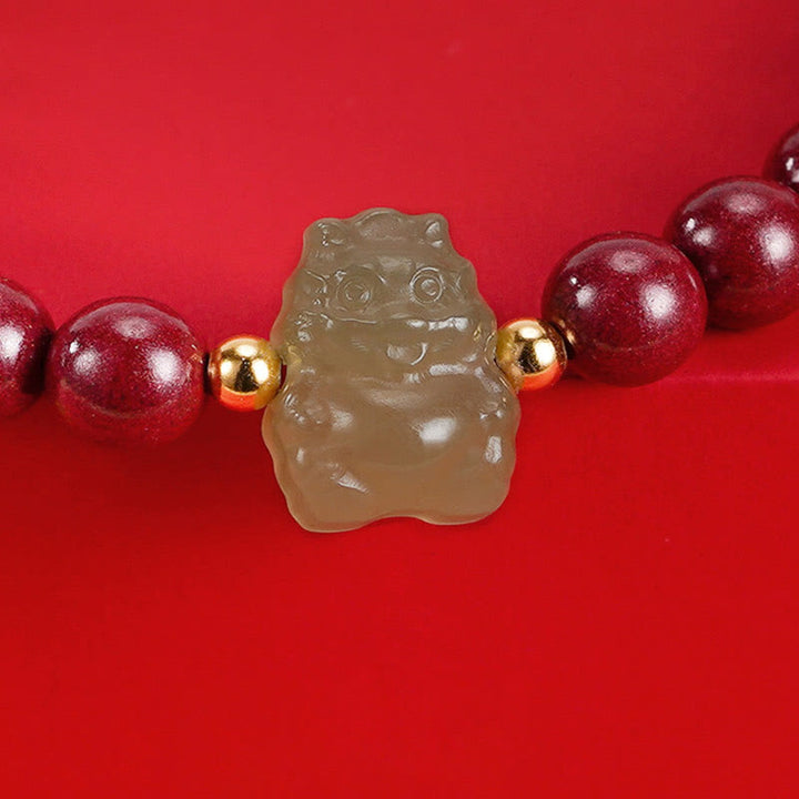 Armband 925 Silber Zinnober Fu-Zeichen – Segen