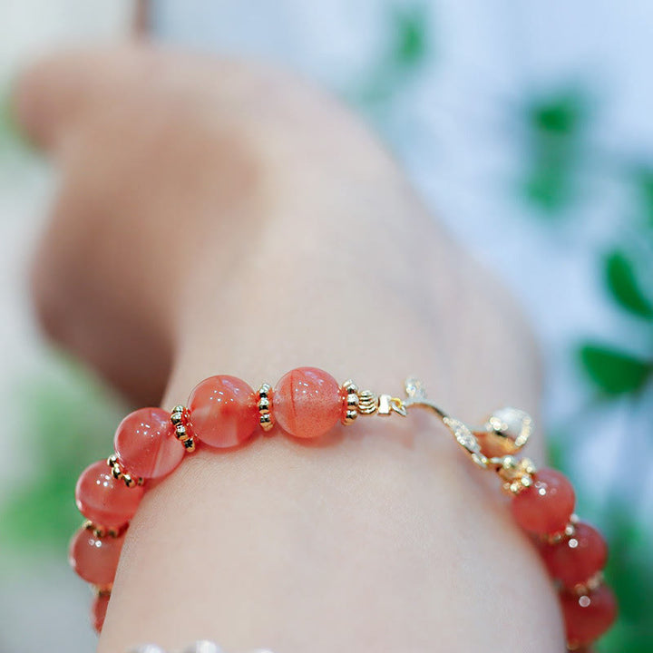 Armband Roter Achat – Ruhe am Handgelenk mit Natursteinen getragen