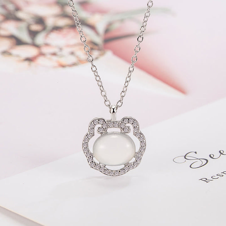 Kette Chalcedon Silber Glückswunsch Zart Harmonie