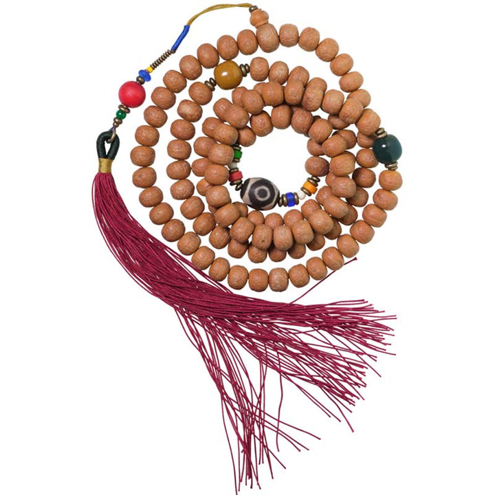 Mala 108 Perlen Bodhi Frieden Holzperlen Quaste Schmuck