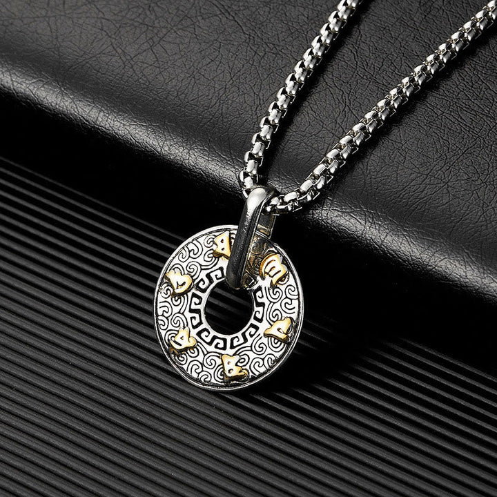 Kette Anhänger Tibetischer Achat Kreativität Silber Ornament