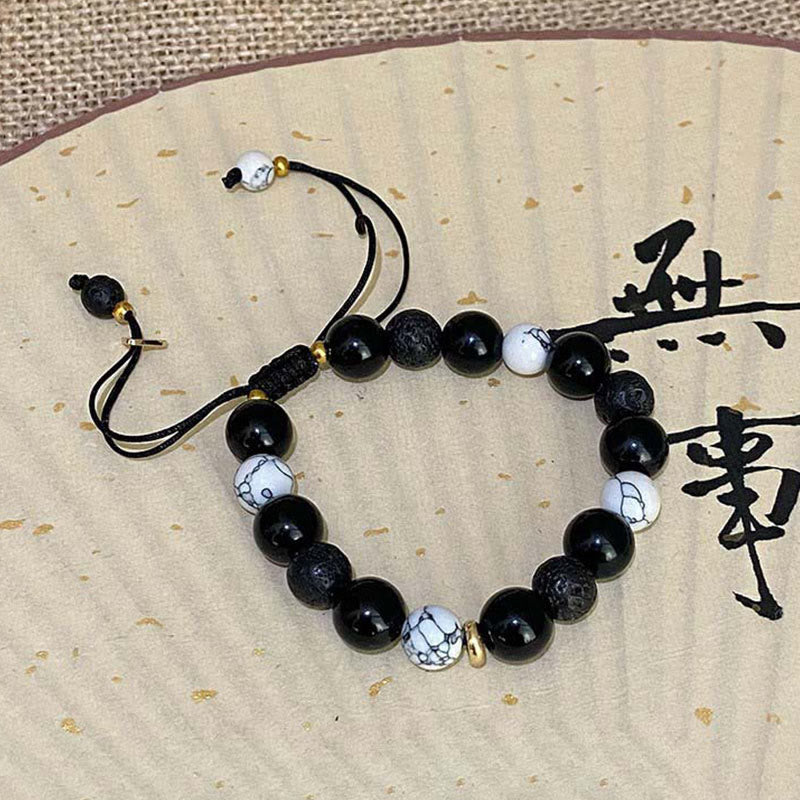 Armband Obsidian Lava – Yin Yang Kraft