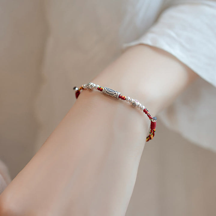 Armband Fußkette Silber Koi Fisch – Glück & Ausdauer
