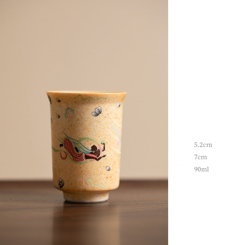Teetassen Mit Deckel Dunhuang Apsara Gaiwan Dunhuang Fliegende Apsara 90ml