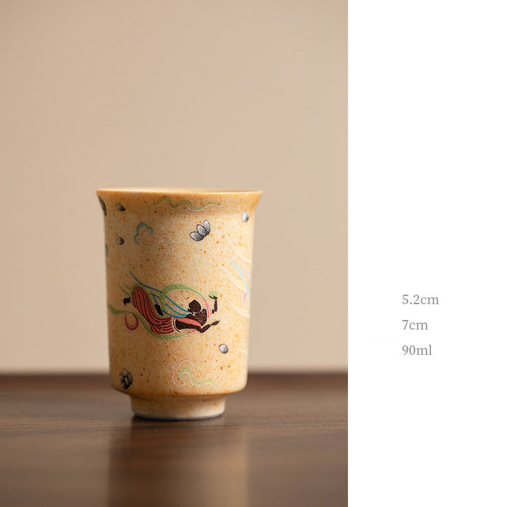 Teetassen Mit Deckel Dunhuang Apsara Gaiwan Dunhuang Fliegende Apsara 90ml