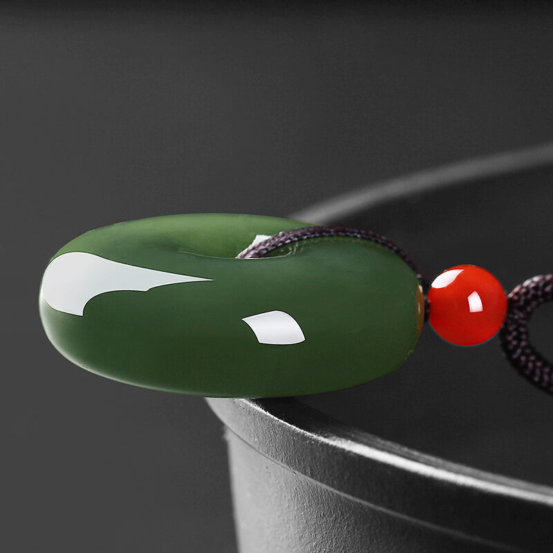 Grüne Jade Anhänger Schutz Natur
