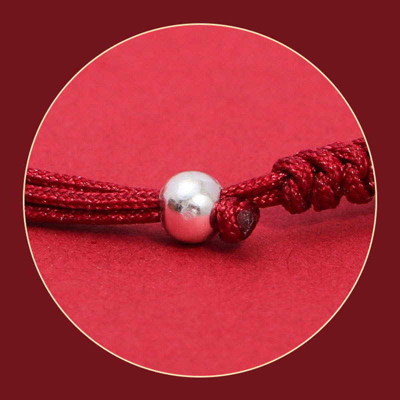 Armband Erdbeerquarz 925 Silber Pixiu – Glück & Wohlstand