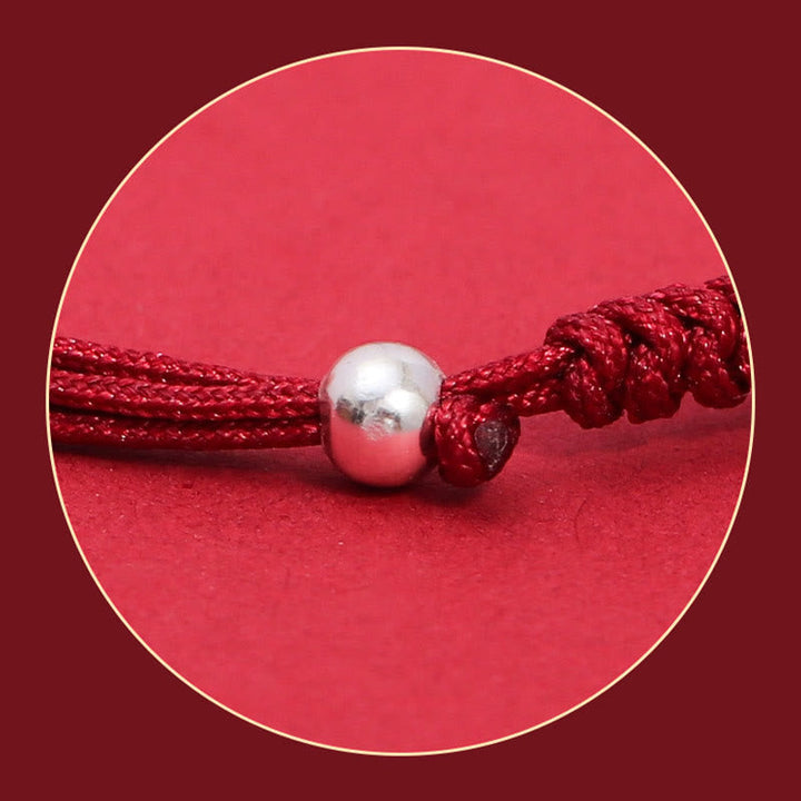Armband Erdbeerquarz 925 Silber Pixiu – Glück & Wohlstand
