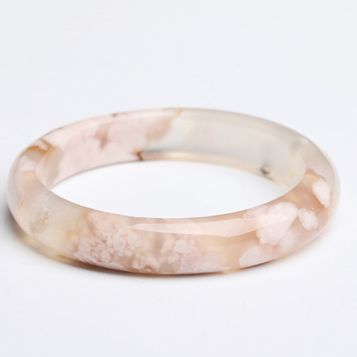 Armband Achat – Frieden zartes Rosenquarz Naturstein Armreif elegant