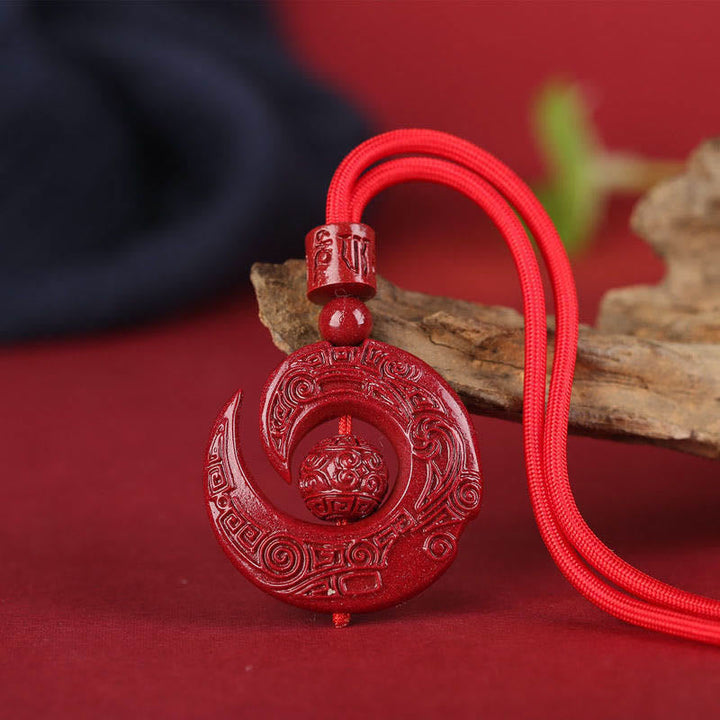 Kette Anhänger Rot Buddha Glücksstein Natur