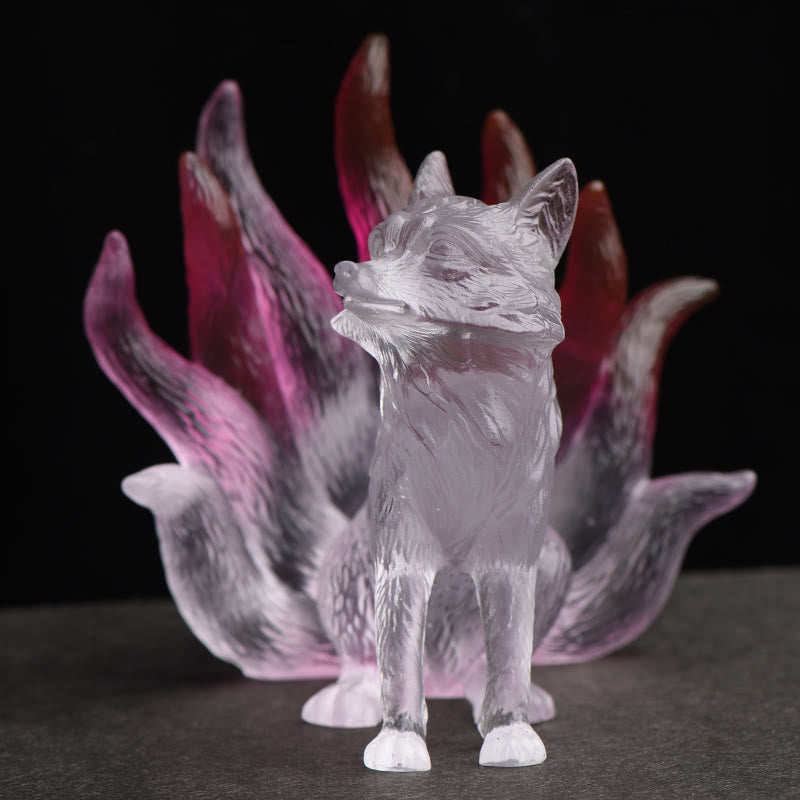 Figur Fuchs Klein Erfolg Stärke Pink-Weiß / Groß