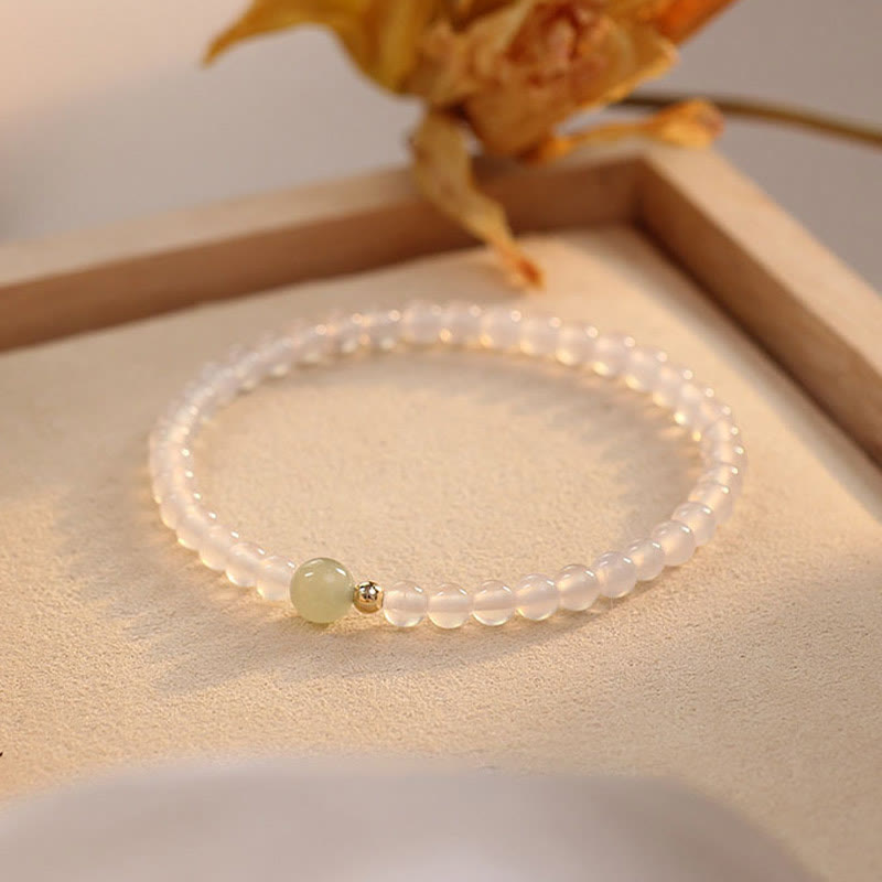 Armband Achat Jade – Schutz & Glück elegantes Perlenarmband mit grünem Stein