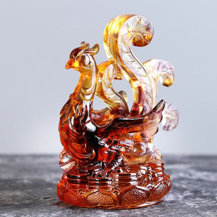 Drache Figuren Liuli Kristall Zinnobervogel